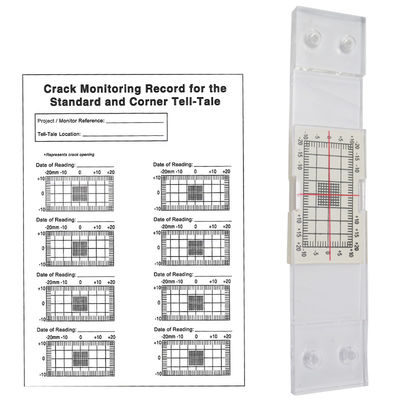 Crack Gauge Monitor Chăm sóc Crack chính xác Công cụ ghi lại Crack Measuring Instrument để theo dõi biến dạng tường và nứt